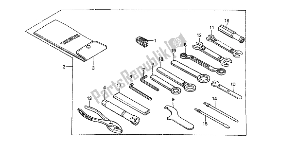 Tutte le parti per il Utensili del Honda VT 1100C 1994