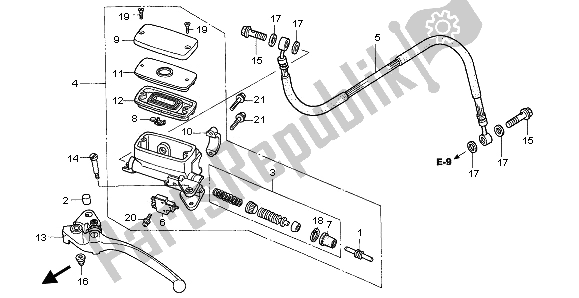 Toutes les pièces pour le Maître-cylindre D'embrayage du Honda VFR 800A 2003