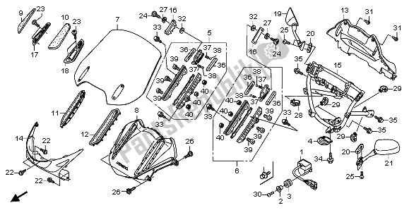 Todas las partes para Capucha Superior de Honda NT 700V 2009