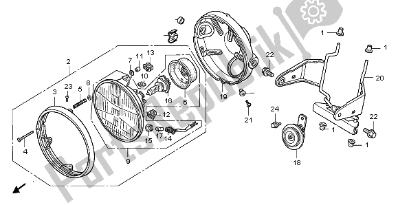 Toutes les pièces pour le Phare (eu) du Honda CB 500 1996