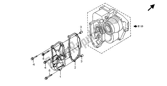 All parts for the Shift Cover of the Honda ST 1100 1998