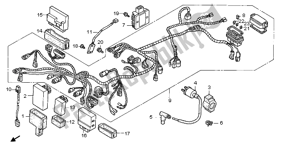 Todas las partes para Arnés De Cables de Honda TRX 450 FE Fourtrax Foreman ES 2003