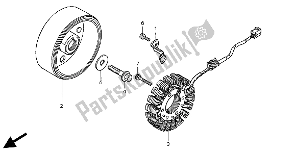 All parts for the Generator of the Honda CBR 600F 1998