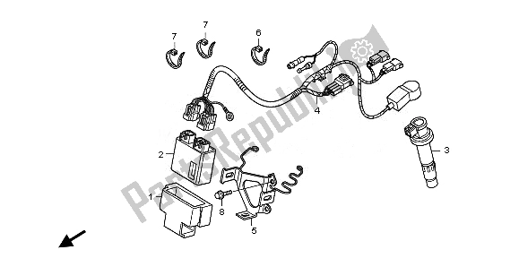 Tutte le parti per il Cablaggio del Honda CRF 150 RB LW 2008