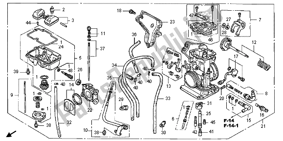 Todas as partes de Carburador do Honda CRF 450X 2013