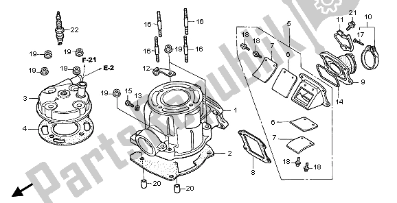 Todas las partes para Cabeza De Cilindro de Honda CR 85 RB LW 2006