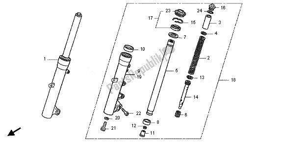 Tutte le parti per il Forcella Anteriore del Honda FJS 600A 2011