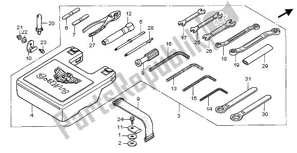 All parts for the Tools of the Honda GL 1500 SE 1997