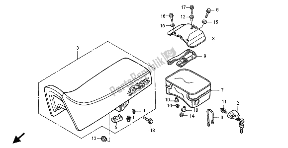 All parts for the Seat of the Honda XLR 125R 1998