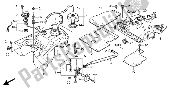 All parts for the Fuel Tank of the Honda TRX 500 FA Fourtrax Foreman Rubican 2009