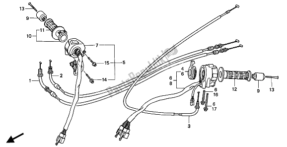 Wszystkie części do Prze?? Cznik I Kabel Honda CBR 1000F 1994