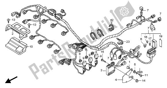 All parts for the Wire Harness of the Honda CBR 600 RR 2004
