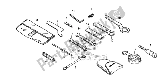 All parts for the Tools of the Honda CBR 600 RA 2013