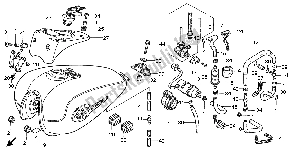 Todas las partes para Tanque De Combustible Y Bomba De Combustible de Honda VT 750C2 1998