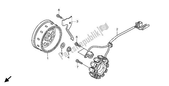 All parts for the Generator of the Honda CBF 125M 2009
