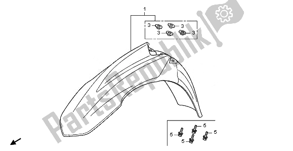 All parts for the Front Fender of the Honda CRF 450R 2011