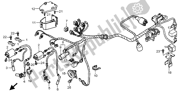 Tutte le parti per il Cablaggio del Honda VT 1100C2 1999