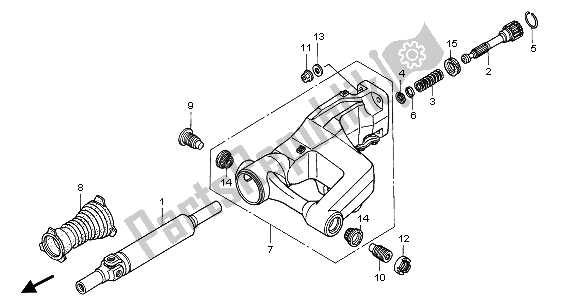 Toutes les pièces pour le Bras Oscillant du Honda GL 1800A 2001