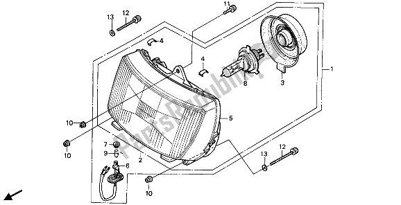 Todas las partes para Faro (eu) de Honda CBR 600F 1988