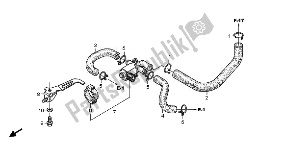 All parts for the Air Injection Control Valve of the Honda CBR 600 RR 2008