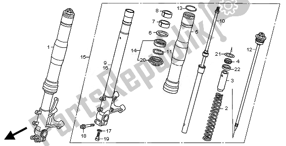 All parts for the Front Fork of the Honda CBR 600 RA 2011