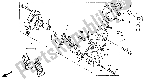 Todas las partes para Pinza De Freno Delantero (l.) de Honda CBR 1100 XX 2005