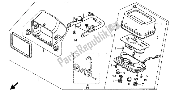 All parts for the Meter of the Honda TRX 400 FW Fourtrax Foreman 2001