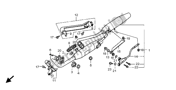 Tutte le parti per il Silenziatore Di Scarico del Honda VT 600C 1999