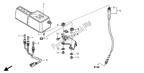 All parts for the Meter of the Honda XR 250R 1996