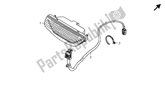 All parts for the Taillight of the Honda TRX 700 XX 2011