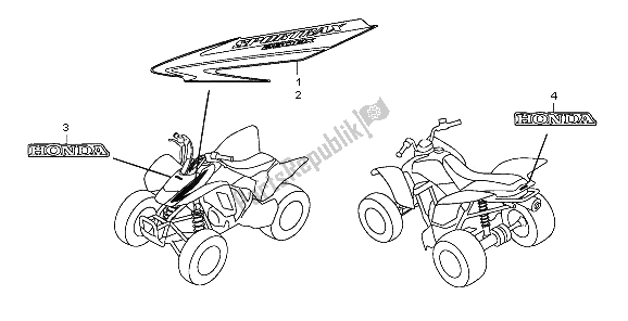 All parts for the Mark of the Honda TRX 250 EX Sportrax 2007