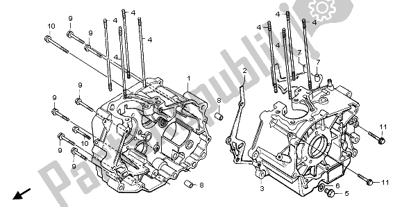 Tutte le parti per il Carter del Honda CB 250 1997