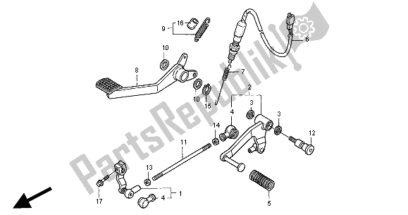 Tutte le parti per il Pedale del Honda NT 650V 2000