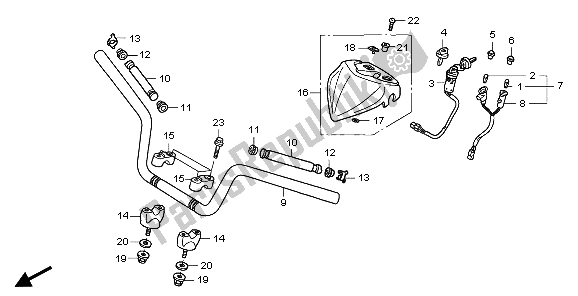 All parts for the Handle Pipe of the Honda TRX 400 EX 2007