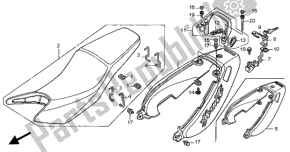 Todas las partes para Asiento Y Capota de Honda CB 600F2 Hornet 2002