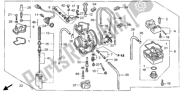 Todas las partes para Carburador de Honda CR 125R 2006