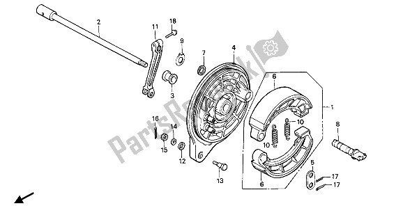 Todas las partes para Panel De Freno Trasero de Honda VT 1100C 1988