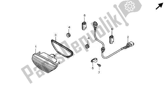 All parts for the Taillight of the Honda TRX 500 FA Fourtrax Foreman Rubicon 2008