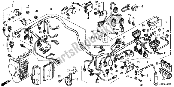 Toutes les pièces pour le Faisceau De Câbles du Honda TRX 500 FE Foretrax Foreman ES 2012