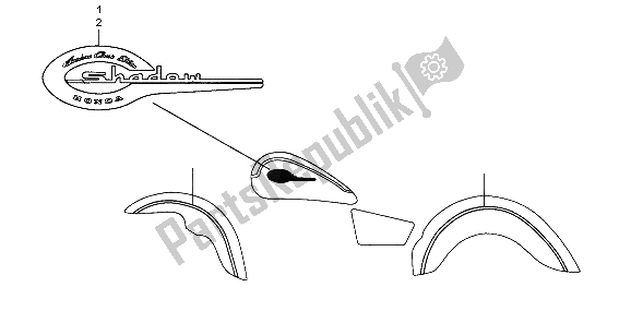 All parts for the Mark of the Honda VT 750C 1997