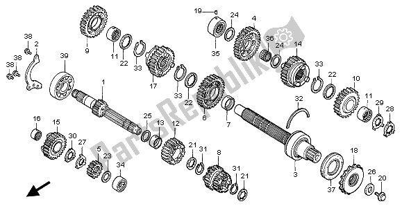 Todas las partes para Transmisión de Honda VFR 750F 1996