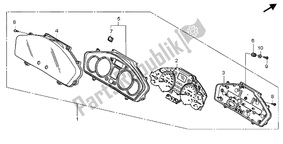 All parts for the Meter (kmh) of the Honda NT 700V 2006