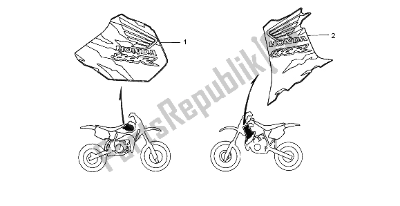 Wszystkie części do Znak Honda CR 80 RB LW 1997