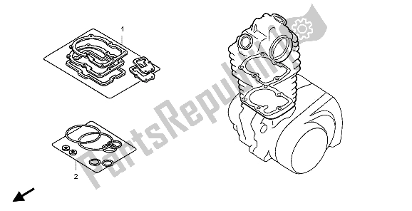 All parts for the Eop-1 Gasket Kit A of the Honda TRX 500 FA Fourtrax Foreman 2006