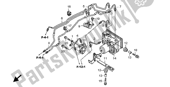 Tutte le parti per il Modulatore Abs del Honda CB 600F3A Hornet 2009