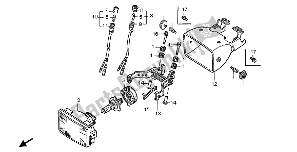 Todas las partes para Faro de Honda TRX 300 EX Fourtrax 2004