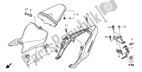 Todas las partes para Asiento Y Capota de Honda CB 1000R 2009