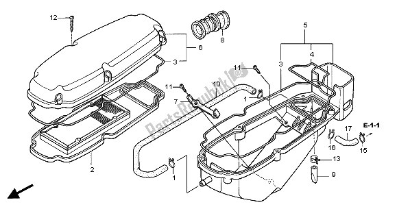 Todas las partes para Filtro De Aire de Honda XL 125V 2001