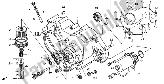 Tutte le parti per il Coperchio Del Carter Anteriore del Honda TRX 500 FA Fourtrax Foreman 2003