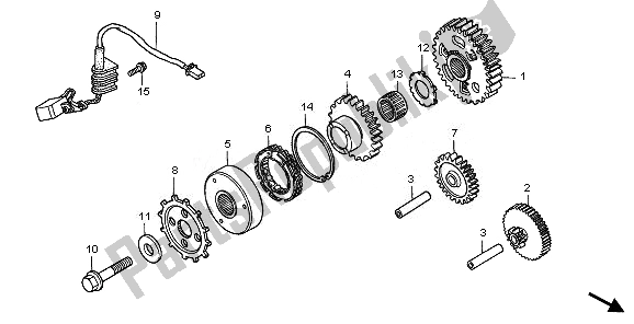 All parts for the Pulse Generator of the Honda VFR 800A 2010